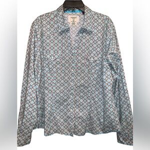 Panhandle Rough Stock Ladies Western Pearl Snap Shirt Size XXL